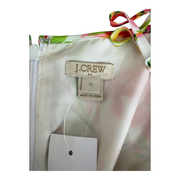 J. Crew NWT Sleeveless‎ Floral Summer Cocktail Party Wedding Guest Dress 10 - Picture 9 of 15